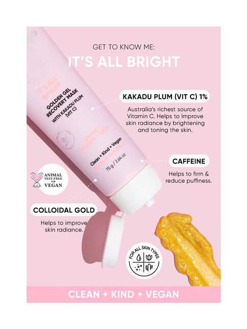 It's All Bright Golden Gel Recovery Mask With Kakadu Plum